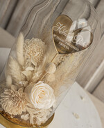 Prezenty dla Babci i Dziadka Prezenty dla Babci flowerbox, pomysł na prezent prezent dla babci kwiaty w kopule kompozycja z kwiatów suszonych wieczne roze,  prezent dla babci bukiet z suszonych kwiatów11