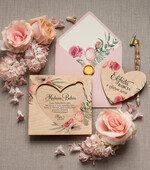 Prezenty dla Babci i Dziadka Prezenty dla Babci Drewniana Kartka z życzeniami na Dzień Babci, Kartka Drewniane Serce Dla Babci 0