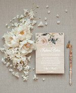 Prezenty dla Babci i Dziadka Prezenty dla Babci Drewniana Kartka z życzeniami na Dzień Babci Ecru Drewniana Kartka z dedykacją1