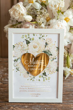 Prezenty dla Babci i Dziadka Prezenty dla Babci Prezent na dzień Babci Ramka dla Babci o złotym sercu z życzeniami0