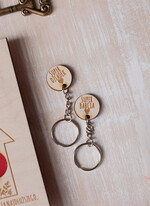 Prezenty dla Babci i Dziadka Zestawy Pezentowe Dla Dziadków  Pomysł na prezent dla Babci i Dziadka Drewniana Kartka Dom super dziadków - wraz z breloczkami 3