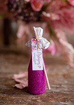 Podziękowania dla Gości Weselnych brokatowe butelki podziękowania dla gości po weselu pomysł na podziękowania dla gości brokatowy bezalkoholowy szampan 1