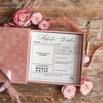 Ankiety weselne ankiety w pudełkach  ankieta weselna dla gości pamiątka ze ślubu, ankieta weselna zamknięta w welurowym pudełku, pamiątka ze ślubu ankiety weselne, porady dla Pary Młodej od Gości11