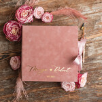 Ankiety weselne ankiety w pudełkach  Księga gości z ankietami i miejscem na zdjęcie, ankiety weselne welurowe pudełko, pomysł na księgę wpisów gości, ankieta weselna7