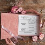 Ankiety weselne ankiety w pudełkach  ankieta weselna dla gości pamiątka ze ślubu, ankieta weselna zamknięta w welurowym pudełku, pamiątka ze ślubu ankiety weselne, porady dla Pary Młodej od Gości7