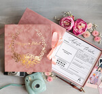 Ankiety weselne ankiety w pudełkach  Księga gości z ankietami i miejscem na zdjęcie, ankiety weselne zamknięte w pudełku, pomysł na księgę wpisów gości 0