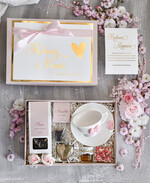 Prezenty dla Mamy zestawy w welurowych i ozdobnych pudełkach  Zestaw Prezentowy na Dzień Mamy - Box Upominek Kubek z napisem Mama idealna 0