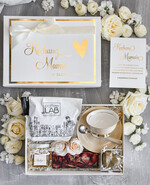 Prezenty dla Mamy zestawy w welurowych i ozdobnych pudełkach  Box Prezentowy na Dzień Mamy - Prezent dla Mamy Upominek Kubek z napisem Mama idealna 0