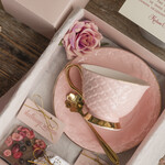 Prezenty dla Mamy zestawy w welurowych i ozdobnych pudełkach  pomysł na prezent dla mamy pudełko z  filiżanką prezent na dzień Matki 5