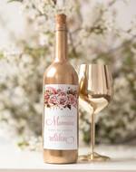 Prezenty dla Mamy zestawy w welurowych i ozdobnych pudełkach  pomysł na prezent dla Mamy na urodziny, Opakowanie i nalepka na wino - życzenia na dzien mamy  4