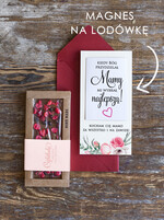 Prezenty dla Mamy kartki i magnesy na lodówkę z życzeniami  pomysł na prezent dla mamy magnes na lodówkę oraz ręcznie robiona czekolada z owocami  0