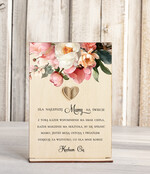 Prezenty dla Mamy kartki i magnesy na lodówkę z życzeniami  prezent z okazji Dnia Mamy, statuetka z życzeniami dla Mamy, drewniana kartka z życzeniami z podstawką0