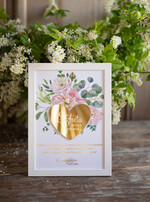 Prezenty dla Mamy ramki, puzzle, ramki na zdjęcia  pomysł na prezent dla Mamy na urodziny, ramka z życzeniami i złotym sercem z okazji dnia matki0