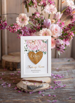 Prezenty dla Mamy ramki, puzzle, ramki na zdjęcia  Prezent na dzien mamy  ramka ze złotym sercem i peoniami dedykacja idealny podarunek na dzien mamy0