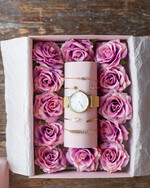 Prezenty dla Mamy biżuteria, pudełka, szkatułki na biżuterie  Prezent na Dzień Mamy Zegarek i bransoletki boho Upominek Dla Mamy Flowerbox z biżuterią0