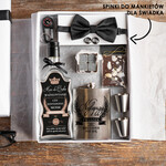 Prezenty dla świadków boxy prezentowe dla Świadka   prośba/ pytanie o świadkowanie dla niego, Box z prośbą Czy zostaniesz moim świadkiem, Męski zestaw prezentowy dla świadka  butelka z nadruki1