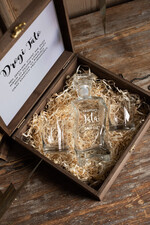 Prezenty dla Taty dzien ojca zestawy dla Taty prezenty na dzień ojca drewniana skrzynka z karafką, prezent dla Taty z okazji urodzin0