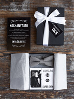 Prezenty dla Taty dzien ojca zestawy dla Taty prezent dla Taty na każdą okazję zestaw spinek do mankietu i muchy 0