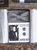 Prezenty dla Taty dzien ojca zestawy dla Taty prezent dla Taty na każdą okazję zestaw spinek do mankietu i muchy 1