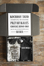 Prezenty dla Taty dzien ojca zestawy dla Taty Pomysł na prezent z okazji dnia Ojca, pudełko prezentowe skarpetki Tata idealny , tematyczne prezenty dla Taty na urodziny, zestawy prezentowe na Dzień Ojca0