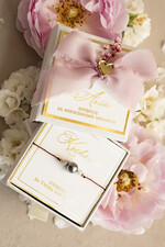 Prezenty dla świadków bransoletki i biżuteria dla świadkowej  Podziękowanie prezent dla świadkowej bransoletka z perłą- Bransoletka szczęścia w ozdobnym pudełeczku3