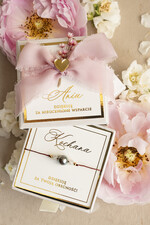 Prezenty dla świadków bransoletki i biżuteria dla świadkowej  Podziękowanie prezent dla świadkowej bransoletka z perłą- Bransoletka szczęścia w ozdobnym pudełeczku4