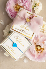 Prezenty dla świadków bransoletki i biżuteria dla świadkowej  Podziękowanie prezent dla świadkowej bransoletka z serduszkiem- Bransoletka szczęścia w ozdobnym pudełeczku0