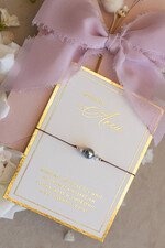 Prezenty dla świadków bransoletki i biżuteria dla świadkowej  Podziękowanie prezent dla świadkowej bransoletka z perłą- Bransoletka szczęścia na podziękowania dla świadkowej4