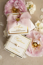 Prezenty dla świadków bransoletki i biżuteria dla świadkowej  Podziękowanie prezent dla świadkowej bransoletka z perłą- Bransoletka szczęścia w ozdobnym pudełeczku3