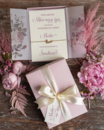 Prezenty dla świadków bransoletki i biżuteria dla świadkowej  Prośba o Świadkowanie bransoletka love w pudełku Prezent dla Świadkowej - Czy Zostaniesz moja Świadkowa2