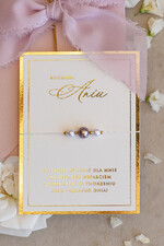 Prezenty dla świadków bransoletki i biżuteria dla świadkowej  Podziękowanie prezent dla świadkowej bransoletka z perłą- Bransoletka szczęścia na podziękowania dla świadkowej0