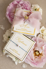 Prezenty dla świadków bransoletki i biżuteria dla świadkowej  Podziękowanie prezent dla świadkowej bransoletka z perłą- Bransoletka szczęścia w ozdobnym pudełeczku2