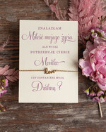 Prezenty dla świadków bransoletki i biżuteria dla świadkowej  Prośba o Świadkowanie  bransoletka love  Prezent dla Świadkowej - Czy Zostaniesz moja Świadkowa 1