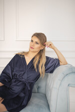 Prezenty dla świadków szlafrok dla świadkowej Granatowy Szlafrok z Napisem Prezent dla Świadkowej Welurowy Szlafrok  z Dowolnym Napisem Prośba o świadkowanie 4