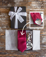 Zaproszenia dla Rodziców  Tato czy poprowadzisz mnie do ołtarza  Tato czy poprowadzisz mnie do ołtarza - Zaproszenie Ślubne dla Rodziców - Bordowy  Krawat dla Taty z dedykacją0