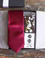 Zaproszenia dla Rodziców  Tato czy poprowadzisz mnie do ołtarza  Tato czy poprowadzisz mnie do ołtarza - Zaproszenie Ślubne dla Rodziców - Bordowy  Krawat dla Taty z dedykacją i spinki do mankietów2