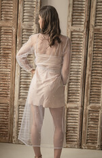 Szlafroki Ślubne z Napisami Szlafrok Ślubny dla Panny Młodej szlafrok dla Panny Młodej z perełkami, tiulowy szlafrok z perełkami dla Panny Młodej, prezent dla Panny Młodej zmysłowy szlafrok dla Panny Młodej 9