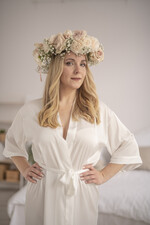 Szlafroki Ślubne z Napisami Szlafrok Ślubny dla Panny Młodej Satynowa podomka Ślubna, Szlafroczek dla Panny młodej z napisami 2