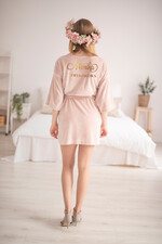 Szlafroki Ślubne z Napisami Szlafrok dla Świadkowej / Druhny / Mamy czy zostaniesz moją świadkową szlafrok.Prezent dla Świadkowej Welurowy Szlafrok  z Napisem Najlepsza Świadkowa Prośba o świadkowanie 2