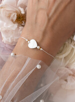 wieczór Panieński podziękowania za wieczór panieński podziękowanie za wieczór panieński- bransoletka z serduszkiem z masy perłowej Bransoletki dla Twojego Team Bride4