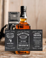 Prezenty dla świadków podziękowania dla świadka box pomysł na prezent dla Świadka, podziękowanie za świadkowanie piersiówka z kieliszkami naklejka na butelkę1