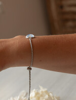 Prezenty dla świadków podziękowania dla świadkowej Podziękowanie dla świadkowej, bransoletka z niezapominajką, wyjątkowy prezent dla świadkowej, prezent dla świadkowej po ślubie 5