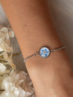 Prezenty dla świadków podziękowania dla świadkowej Podziękowanie dla świadkowej, bransoletka z niezapominajką, wyjątkowy prezent dla świadkowej, prezent dla świadkowej po ślubie 6