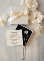 Prezenty dla świadków podziękowania dla świadkowej Podziękowanie dla świadkowej, bransoletka z niezapominajką, wyjątkowy prezent dla świadkowej, prezent dla świadkowej po ślubie 0