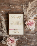 Prezenty dla świadków podziękowania dla świadkowej Podziękowanie  dla Świadkowej Kartka w pudełeczku Bransoletka nieskończoność w pudełeczku 2