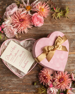 Prezenty dla świadków podziękowania dla świadkowej pudełko welurowe serce prezent podziękowanie dla świadkowej, flowerbox z zegarkiem podziękowania dla druhny2