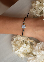 Prezenty dla świadków podziękowania dla świadkowej Podziękowanie dla świadkowej, bransoletka z niezapominajką, wyjątkowy prezent dla świadkowej, prezent dla świadkowej po ślubie3