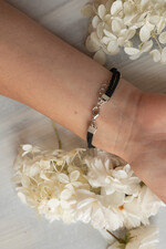 Prezenty dla świadków podziękowania dla świadkowej Podziękowanie dla świadkowej, bransoletka z niezapominajką, wyjątkowy prezent dla świadkowej, prezent dla świadkowej po ślubie5