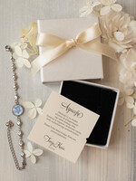 Prezenty dla świadków podziękowania dla świadkowej Elegancki prezent dla Świadkowej, bransoletka z niezapominajką, wyjątkowy prezent na podziękowanie za świadkowanie, prezent dla świadkowej po ślubie 0