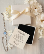 Prezenty dla świadków podziękowania dla świadkowej Elegancki prezent dla Świadkowej, bransoletka z niezapominajką, wyjątkowy prezent na podziękowanie za świadkowanie, prezent dla świadkowej po ślubie 6